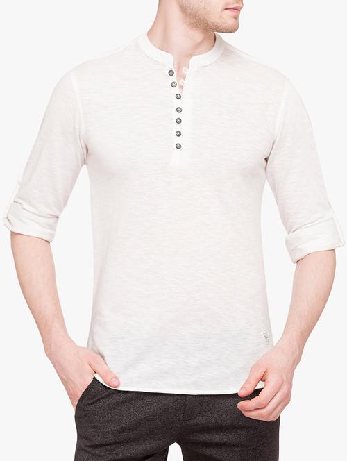 white cotton tshirt - 15113411 - Standard Image - 1