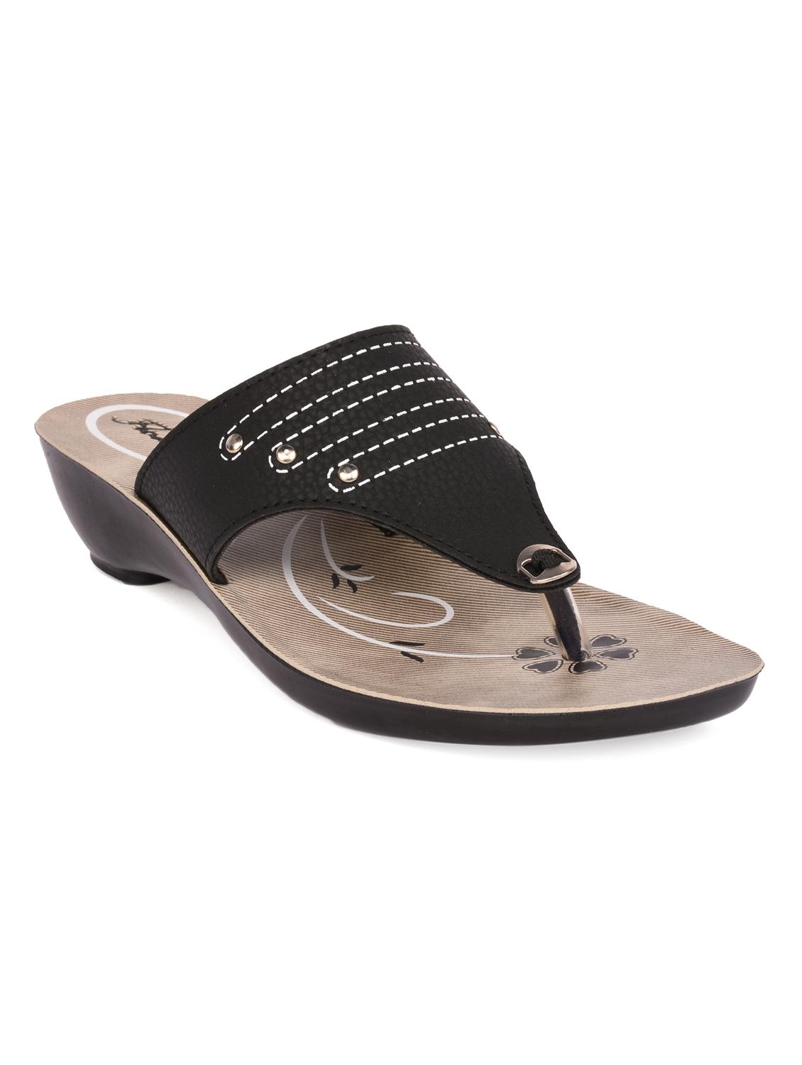 black open thong wedge - 15113660 - Zoom Image - 1