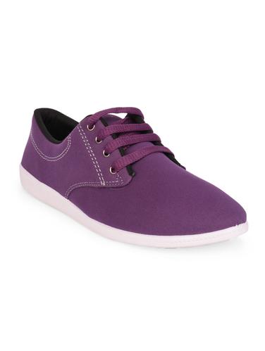 purple canvas laceup casual shoes - 15113741 - Very Small Image - 1