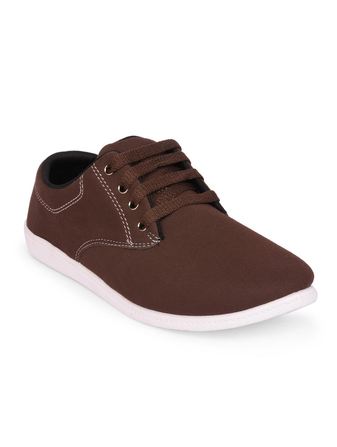 brown canvas laceup sneakers - 15113744 - Zoom Image - 1