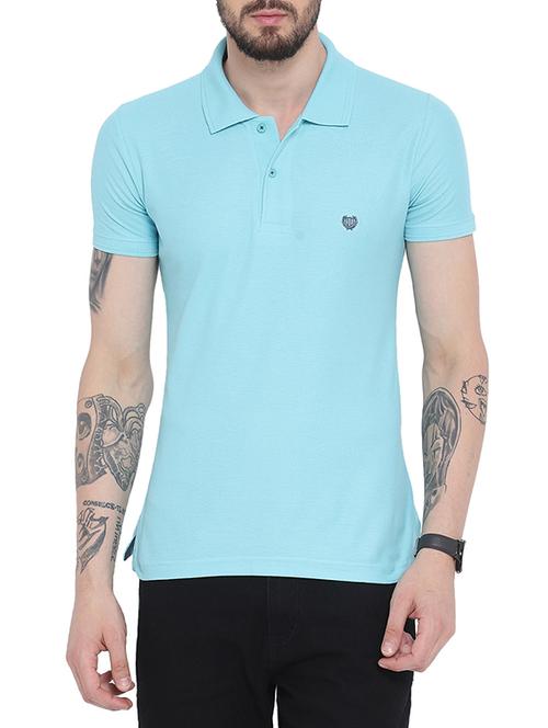 blue cotton blend polo t-shirt - 15113759 - Very Small Image - 1