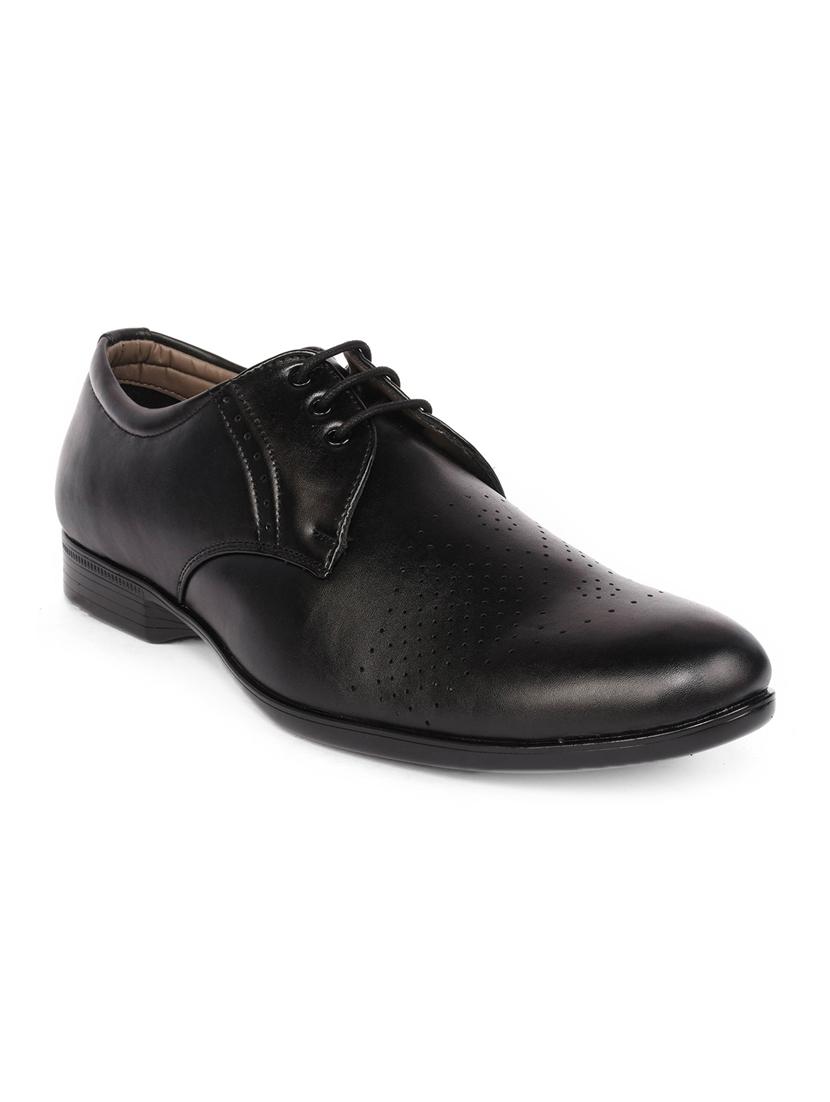 black leatherette formal derby - 15113780 - Zoom Image - 1