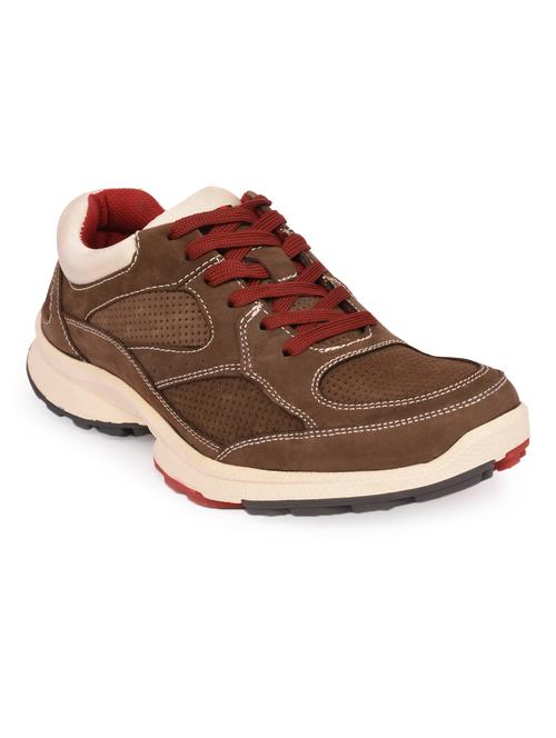 brown Leatherette sport shoe - 15113793 - Standard Image - 1