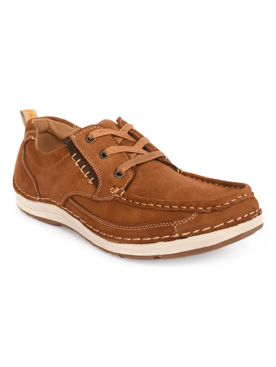 brown leatherette lace up sneaker - 15113857 - Zoom Image - 1