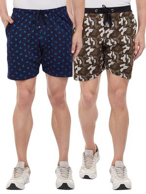 multi colored cotton shorts - 15113893 - Standard Image - 1