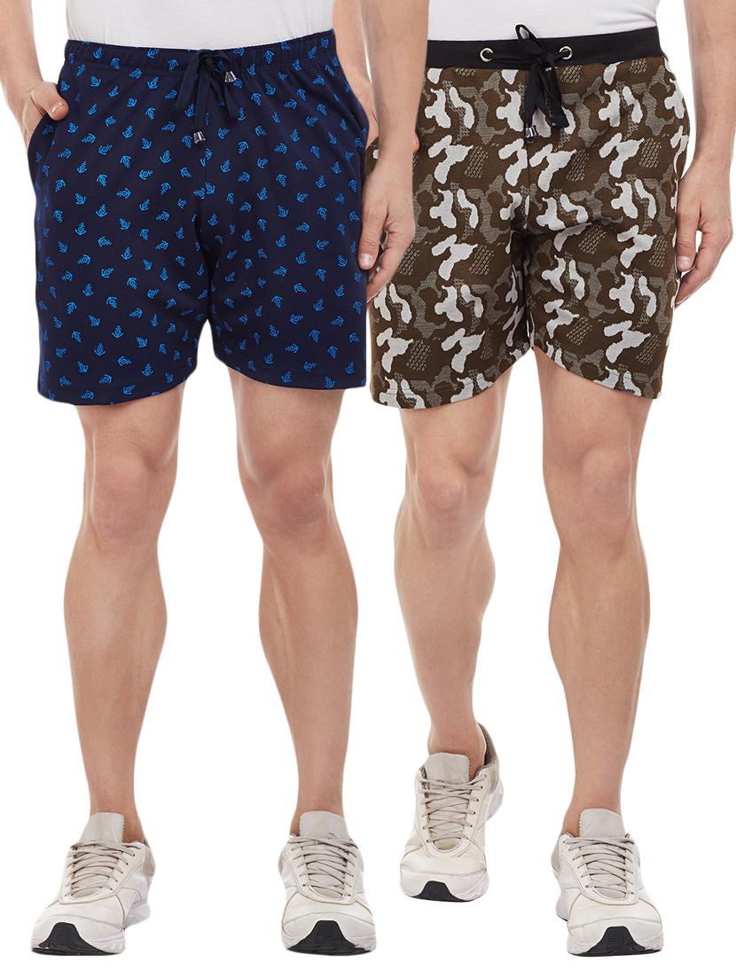 multi colored cotton shorts - 15113893 - Zoom Image - 1