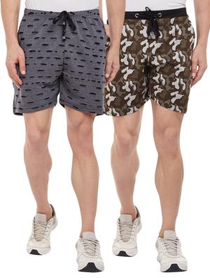 multi colored cotton shorts - 15113899 - Standard Image - 1