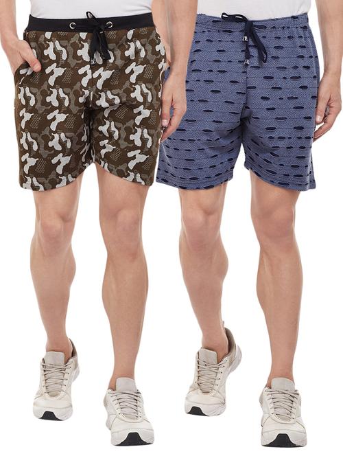 multi colored cotton shorts - 15113900 - Standard Image - 1