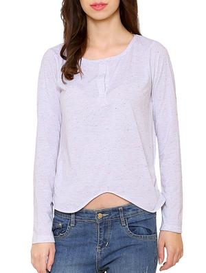 white solid asymmetric top - 15114166 - Standard Image - 1