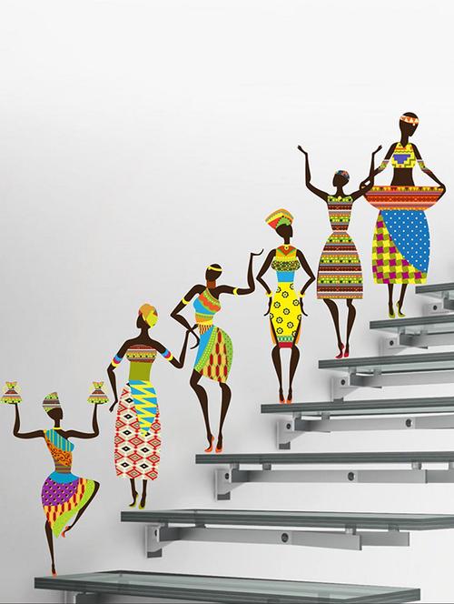 Art Tribal Lady Wall Sticker - 15114182 - Standard Image - 1