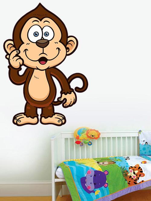 Art Surprised Monkey Wall Sticker - 15114192 - Standard Image - 1