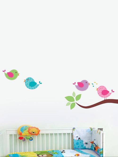 Art Singing Birds Wall Sticker - 15114198 - Standard Image - 1