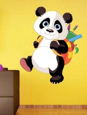 Art Student Panda Wall Sticker - 15114200 - Standard Image - 1