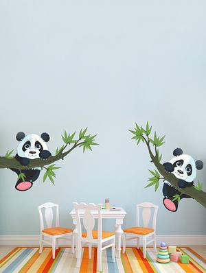 Panda Hanging on a branch Wall Sticker - 15114227 - Standard Image - 1