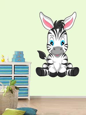 Cute Zebra Wall Sticker - 15114321 - Standard Image - 1