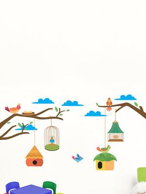 Birdcase Wall Sticker - 15114330 - Standard Image - 1