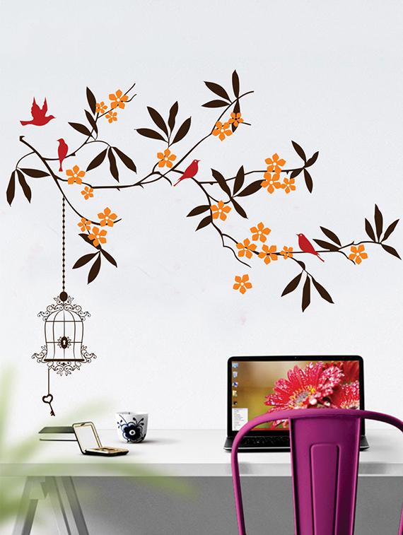 beautiful tree with flower Wall Sticker - 15114353 - Zoom Image - 1