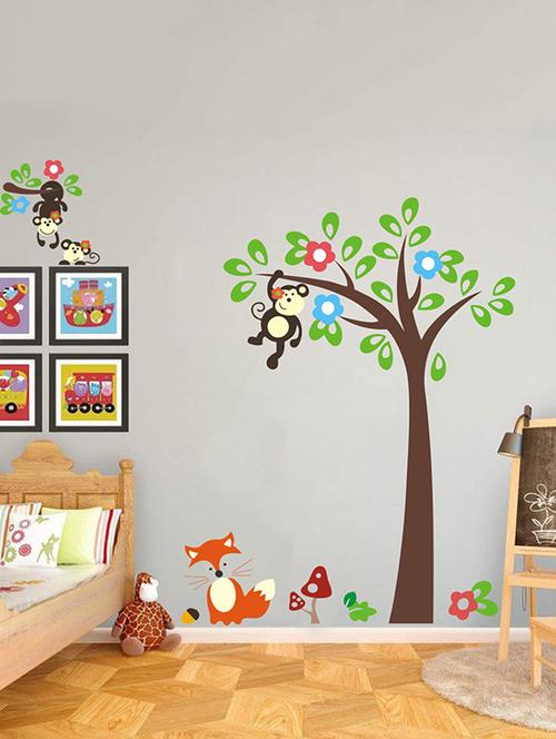 Monkey tree Wall Sticker - 15114391 - Standard Image - 1