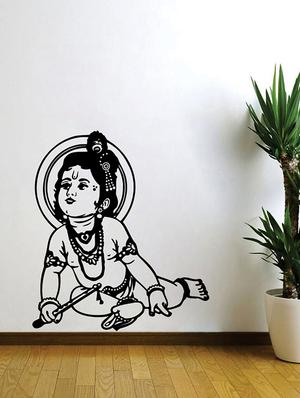 krishna Black Wall Sticker - 15114409 - Standard Image - 1