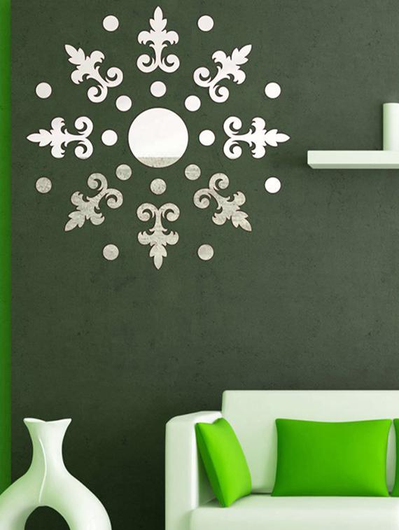 Kings Crown Silver Acrylic Mirror Sticker - 15114464 - Zoom Image - 1