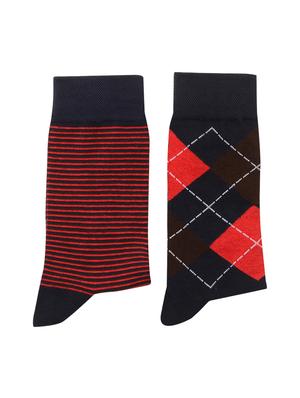 red micro fiber tie, pair of cufflinks , 2 socks and a pocket square - 15114606 - Standard Image - 3