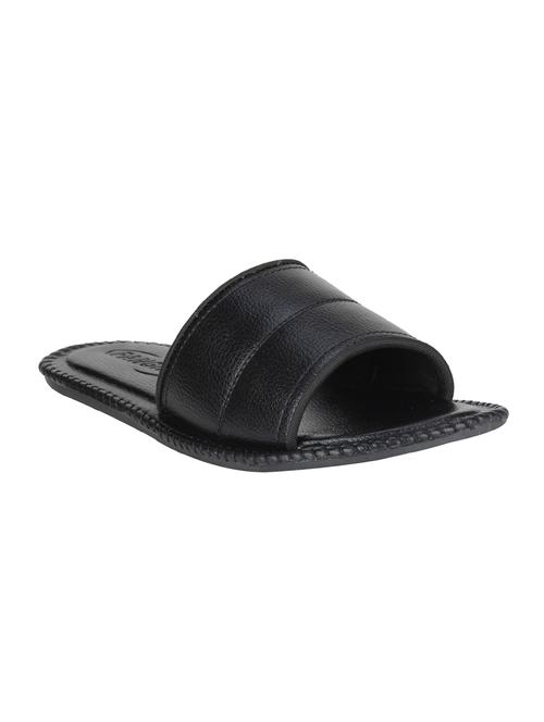 black Leatherette slip on slipper - 15114767 - Very Small Image - 1