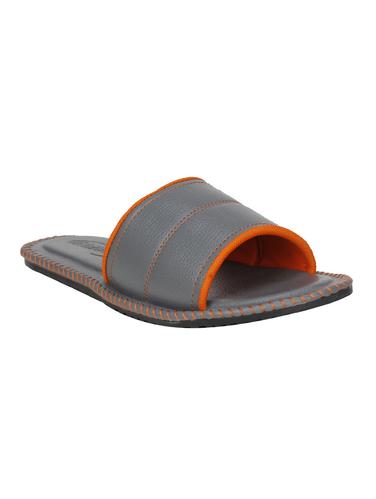 grey Leatherette slip on slipper - 15114771 - Very Small Image - 1