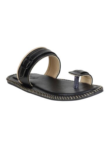 black Leatherette slip on slipper - 15114772 - Very Small Image - 1
