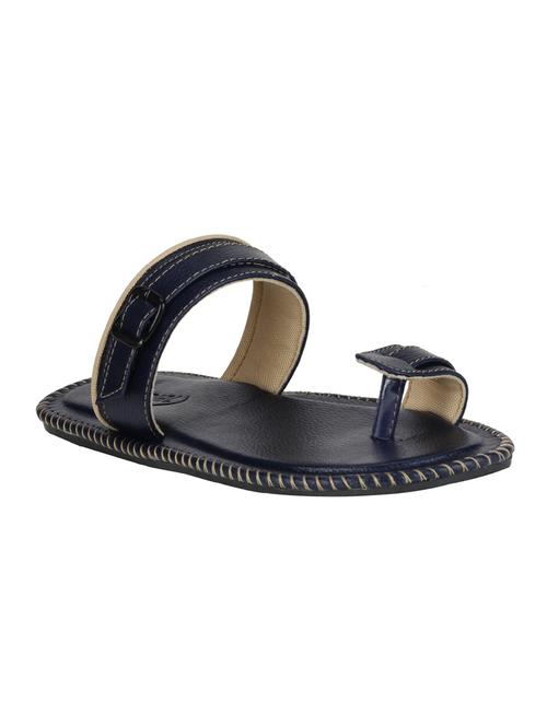 blue Leatherette slip on slipper - 15114776 - Very Small Image - 1