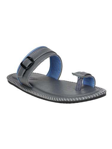 grey Leatherette slip on slipper - 15114782 - Very Small Image - 1
