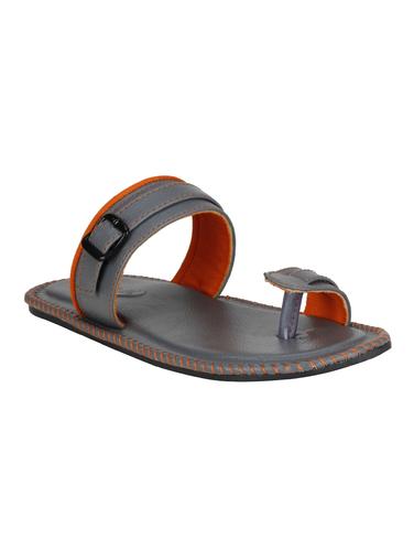 grey Leatherette slip on slipper - 15114783 - Very Small Image - 1