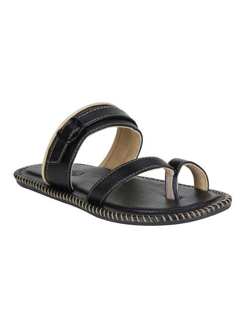 black Leatherette slip on slipper - 15114784 - Very Small Image - 1