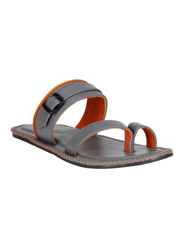 grey Leatherette slip on slipper - 15114795 - Very Small Image - 1
