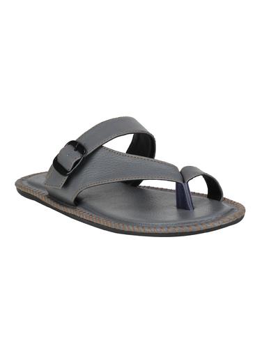 grey Leatherette slip on slipper - 15114798 - Very Small Image - 1