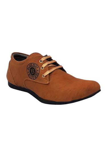 tan synthetic lace up sneakers - 15114899 - Very Small Image - 1