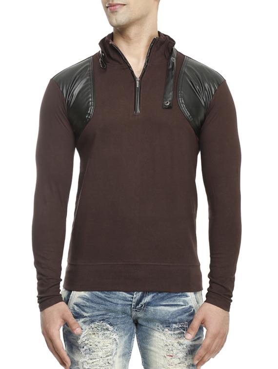 brown cotton t-shirt - 15115269 - Zoom Image - 1