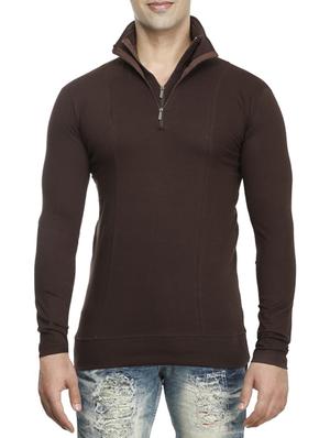 brown cotton t-shirt - 15115278 - Standard Image - 1