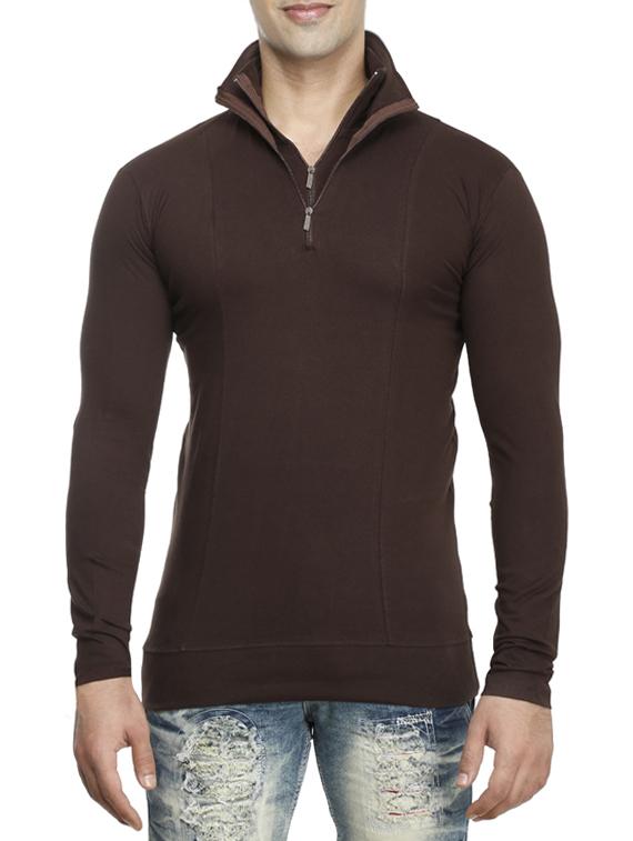 brown cotton t-shirt - 15115278 - Zoom Image - 1