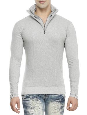 grey cotton t-shirt - 15115279 - Standard Image - 1