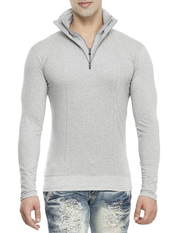 grey cotton t-shirt - 15115279 - Zoom Image - 1