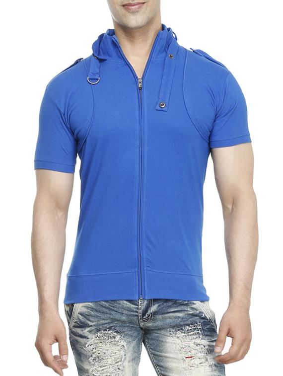 blue cotton t-shirt - 15115304 - Zoom Image - 1