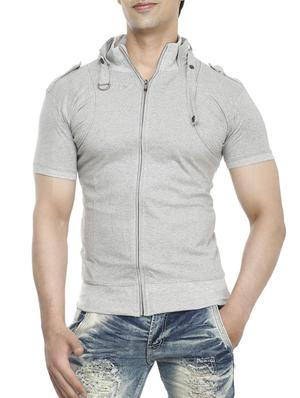 grey cotton t-shirt - 15115306 - Standard Image - 1