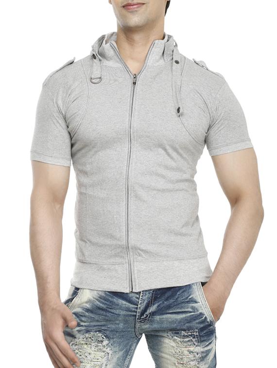 grey cotton t-shirt - 15115306 - Zoom Image - 1