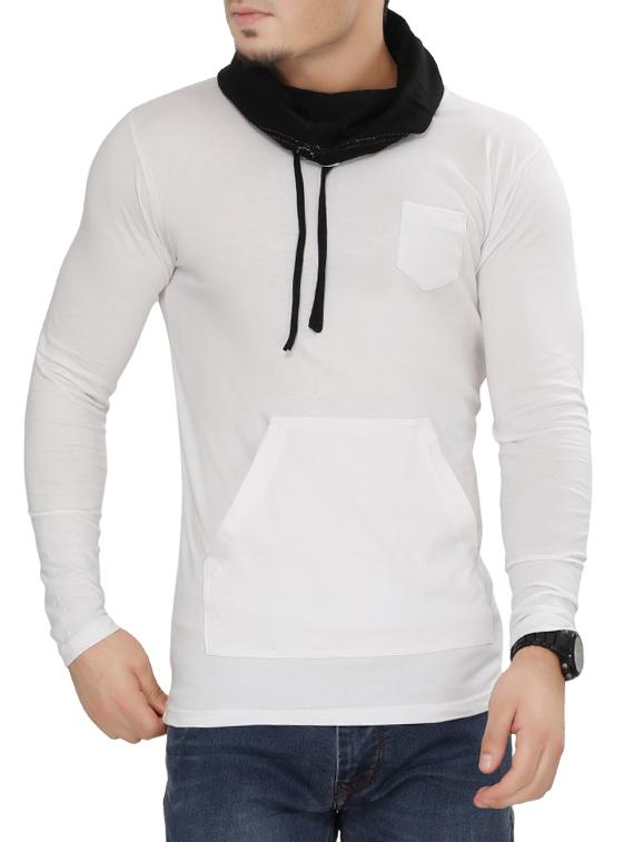 white cotton pocket t-shirt - 15115309 - Zoom Image - 1