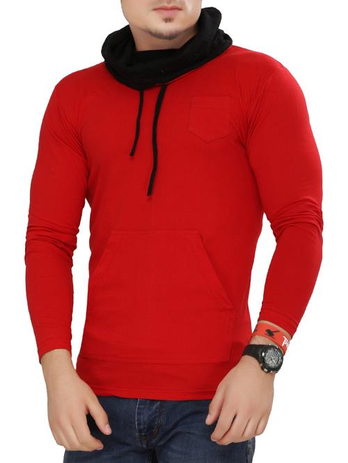 red cotton pocket t-shirt - 15115310 - Standard Image - 1