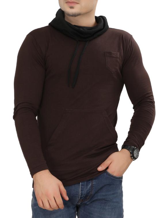 brown cotton pocket t-shirt - 15115312 - Zoom Image - 1