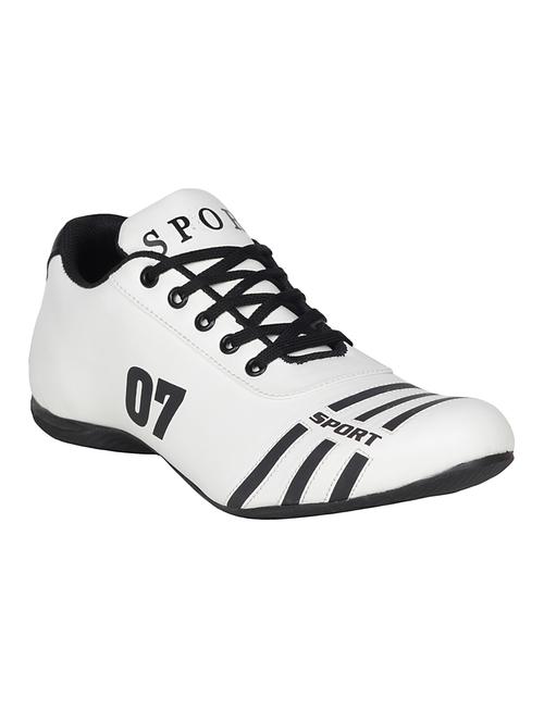 white leatherette sport shoe - 15115666 - Standard Image - 1