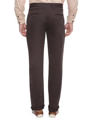 brown cotton blend chinos - 15116122 - Standard Image - 2