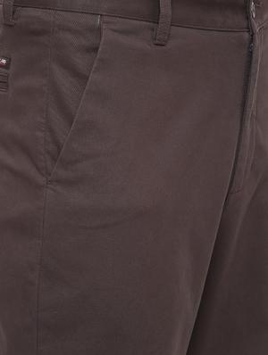 brown cotton blend chinos - 15116122 - Standard Image - 3