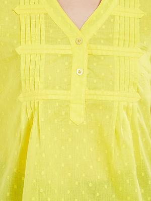 solid yellow cotton top - 15116251 - Standard Image - 5